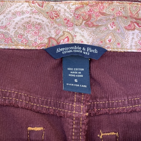 Y2K Abercrombie and Fitch plum corduroy skirt, six - Picture 5 of 5